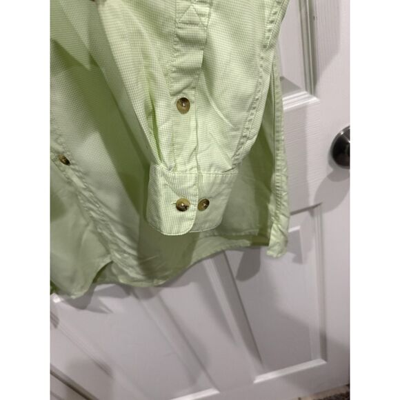 Magellan Sportswear Shirt Mens Medium Green Fishing Vented Mesh Button Down - Picture 4 of 7